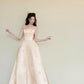 Pretty A Line Strapless Satin With Bow Knot Long Prom Dress, Evening Dress C6062