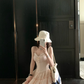 Sweet A Line Spaghetti Straps Satin Tiered Chiffon Long Prom Dress, Evening Dress C6063