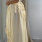 Pretty A Line Strapless Chiffon Lace Long Prom Dress, Evening Dress C6064