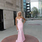 Charming Pink Mermaid Sweetheart Sequin Beaded Long Prom Dress, Evening Dress C6071