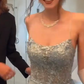 Gorgeous Mermaid Spaghetti Straps Tulle Sequin Long Prom Dress, Evening Dress C6079