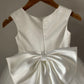 Pretty A Line Satin Tulle Back With Bow Knot Flower Girl Dress C6085