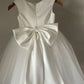 Pretty A Line Satin Tulle Back With Bow Knot Flower Girl Dress C6085