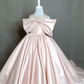 Sweet Ball Gown Satin With Bow Knot Flower Girl Dress C6087