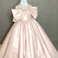 Sweet Ball Gown Satin With Bow Knot Flower Girl Dress C6087