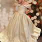 Shiny Ball Gown Off The SHoulder Satin Flower Girl Dress C6088