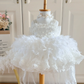 Cute Ball Gown Tulle With Train Flower Girl Dress C6094