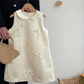 Simple Cute A Line Satin With Bow Flower Girl Dress C6096