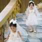Sweet A Line Tiered Tulle Flower Girl Dress C6098