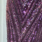 Grape Mermaid Spaghetti Straps Chiffon Sequin Long Prom Dress, Evening Dress C6117