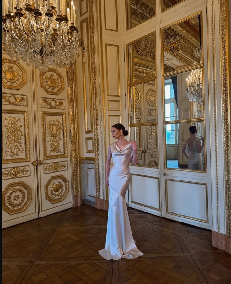 Formal Mermaid Satin Long Prom Dress, Evening Dress C6126