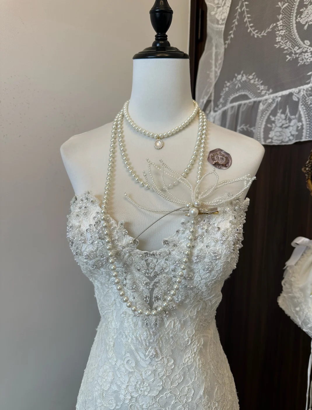 Vintage Mermaid Sweetheart Lace Beaded Long Prom Dress, Evening Dress C6141