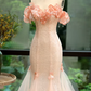 Pretty Fashion Mermaid Off The Shoulder Tulle Sequin Long Prom Dress, Evening Dress C6150