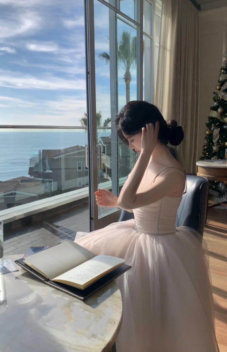 Elegant A Line Spaghetti Straps Tulle Long Prom Dress, Evening Dress C6182