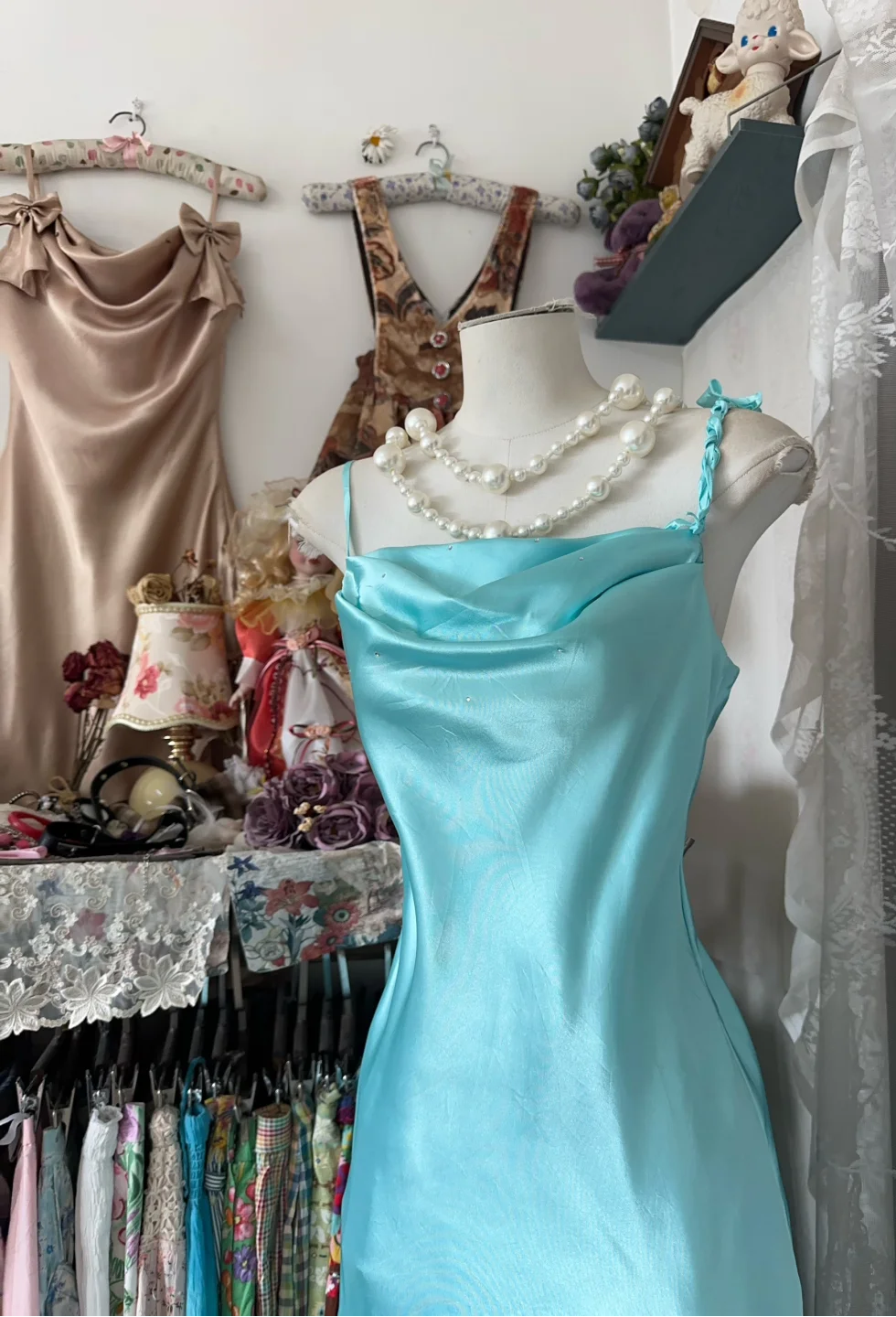 Simple Smooth Mermaid Spaghetti Straps Satin Ruffle Long Prom Dress, Evening Dress C6186