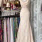 Prety Mermaid Chiffon Lace Backless Long Prom Dress, Evening Dress C6187