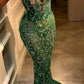 Glamorous Mermaid Strapless Beaded Long Prom Dress, Evening Dress C6194