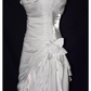 Vintage High Low Straps Ruffles White Prom Dresses C61