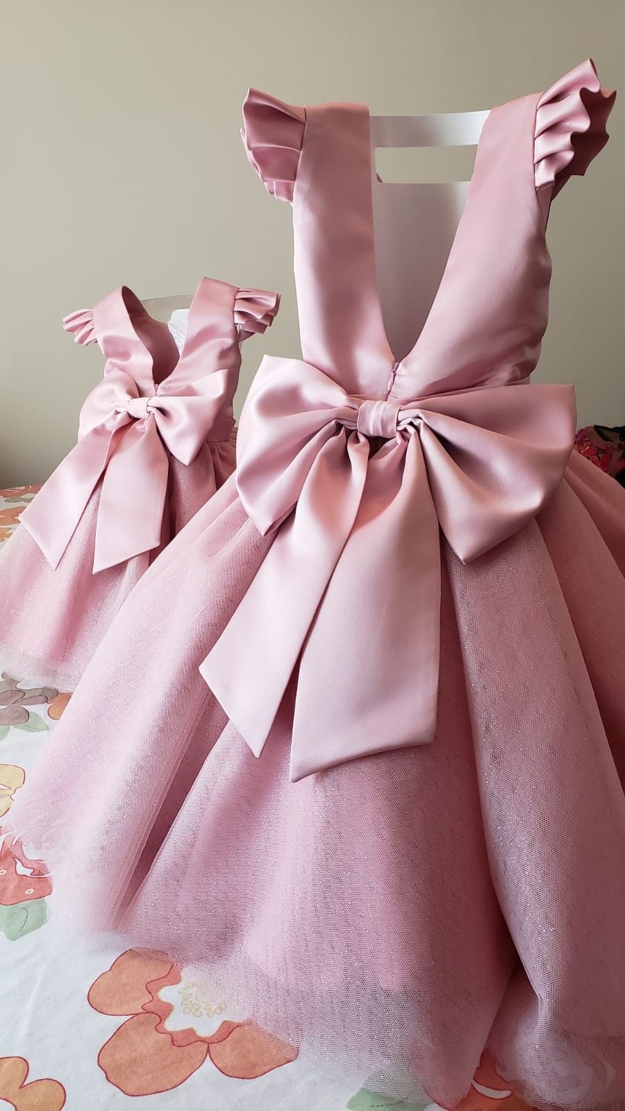 Pretty Cute A Line Satin Tulle Back With Bow Flower Girl Dress C6212