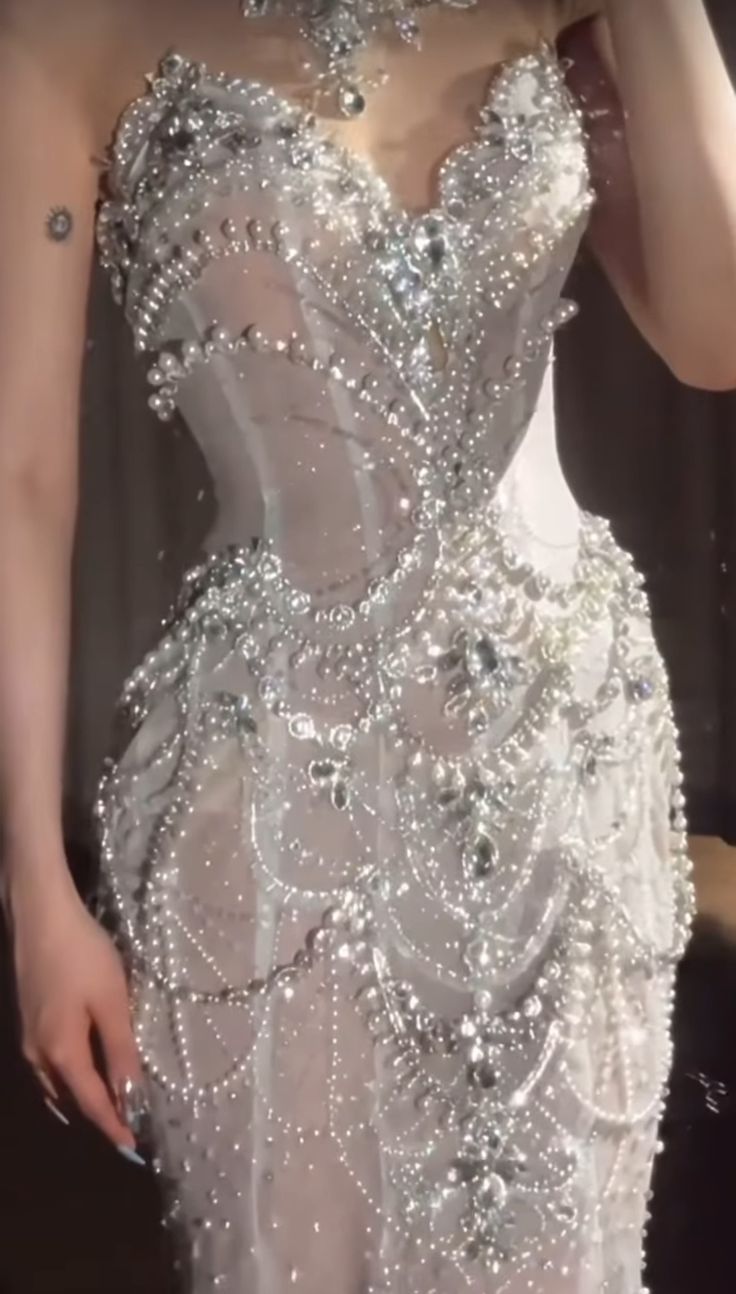 Robe de bal longue sirène glamour en tulle à sequins et perles, décolleté cœur, robe de soirée C6213
