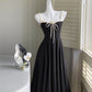 Princess Cute A Line Square Satin Long Prom Dress, Evening Dress C6225