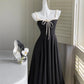 Princess Cute A Line Square Satin Long Prom Dress, Evening Dress C6225