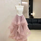 Fairy A Line Strapless Tulle Long Prom Dress, Evening Dress C6227