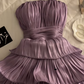 Robe de bal chic sans bretelles, robe de soirée courte, tenues de 18e anniversaire, C622