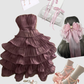 Robe de bal chic sans bretelles, robe de soirée courte, tenues de 18e anniversaire, C622