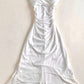 Pretty A Line White Spaghetti Straps Chiffon Long Prom Dress, Evening Dress C6236