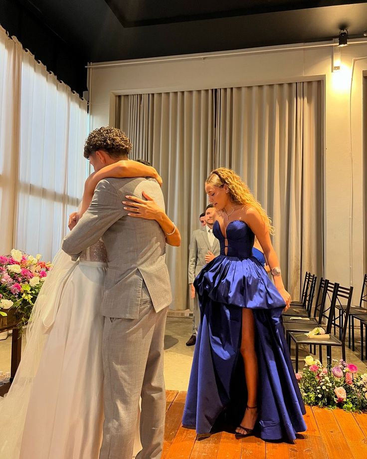 Chic A Line Strapless Satin Slit Long Prom Dress, Evening Dress C6273