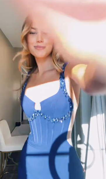 Pretty Mermaid Sequin Spaghetti Straps Satin Slit Long Prom Dress, Evening Dress C6275