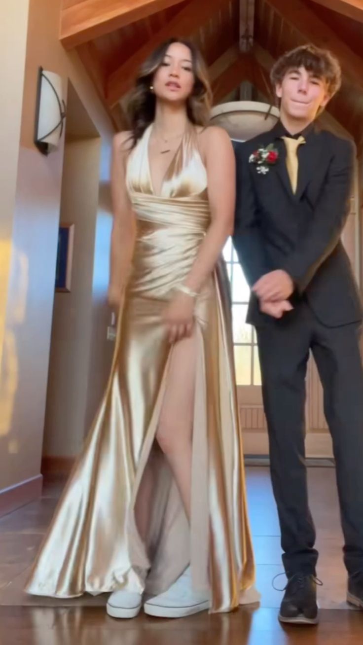 Charming Mermaid Halter Satin Slit Without Sleeves Long Prom Dress, Evening Dress C6289