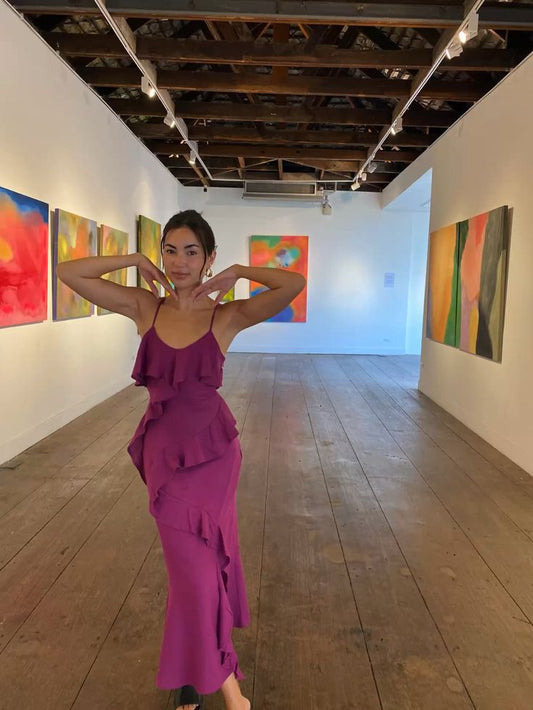 Formal Mermaid Spaghetti Straps Satin Ruffle Without Sleeves Long Prom Dress, Evening Dress C6293