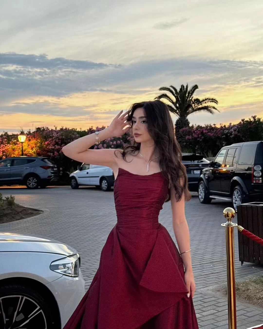Formal A Line Strapless Burgundy Satin Without Sleeves Long Prom Dress, Evening Dress C6298