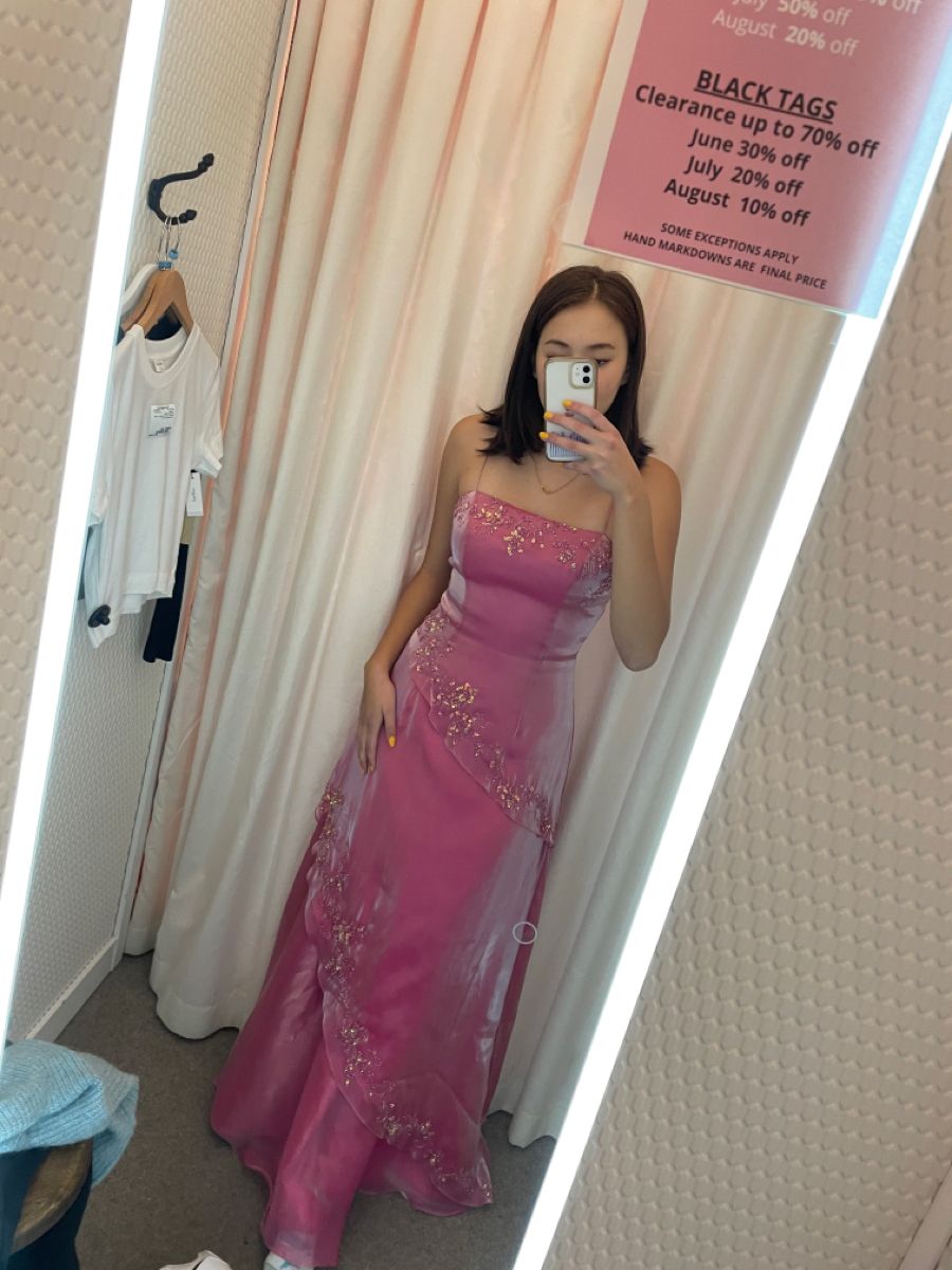 Pretty A Line Spaghetti Starps Satin Chiffon Sequin Without Sleeves Long Prom Dress, Evening Dress C6322