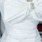Strappy Bandeau Midi Dress White Homecoming Dress C632