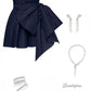 Chic A line Satin Strapless Short Navy Blue Homecoming Dress 20th Birthday Outfits CC636