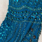 Gorgeous Mermaid Halter Chiffon Beaded With Scarf Without Sleeves Long Prom Dress, Evening Dress C6381