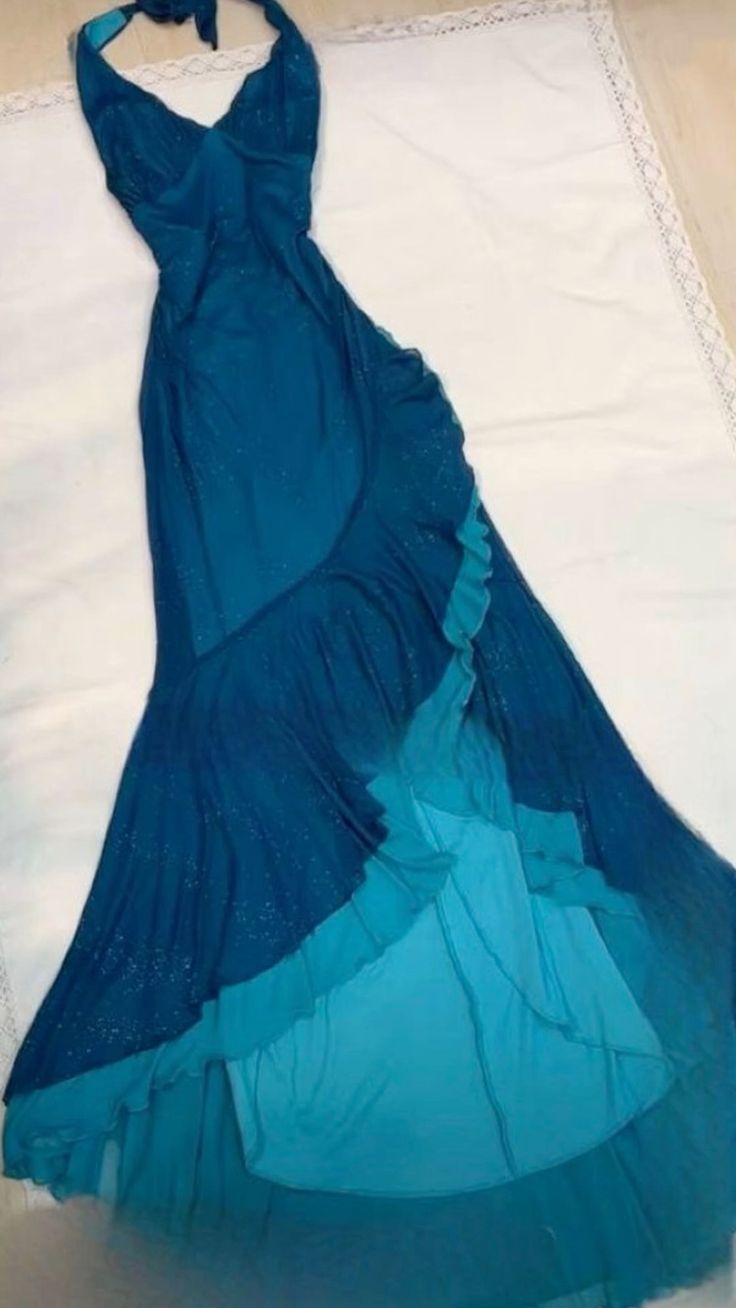 Robe de bal longue sirène chic en mousseline sans manches, col halter, robe de soirée C6435