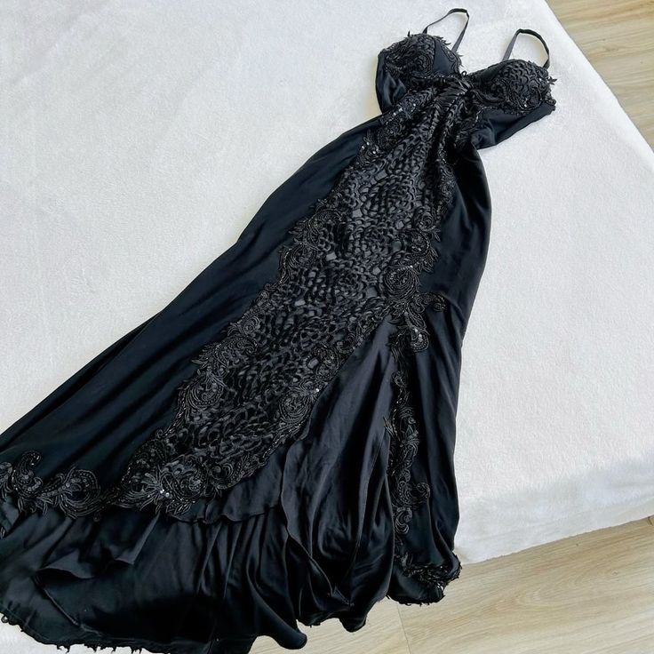 Charming Mermaid Spaghetti Straps Chiffon Lace Without Sleeves Long Prom Dress, Evening Dress C6496