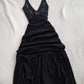 Pretty A Line Black Halter Chiffon Beaded Without Sleeves Long Prom Dress, Evening Dress C6497