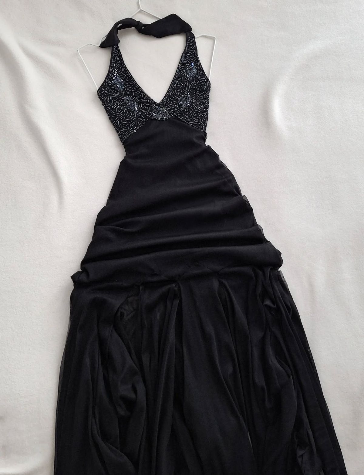 Pretty A Line Black Halter Chiffon Beaded Without Sleeves Long Prom Dress, Evening Dress C6497