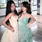 Shiny Mint Green Mermaid Spaghetti Straps Tulle Sequin Without Sleeves Long Prom Dress, Evening Dress C6504