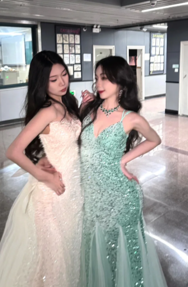 Shiny Mint Green Mermaid Spaghetti Straps Tulle Sequin Without Sleeves Long Prom Dress, Evening Dress C6504