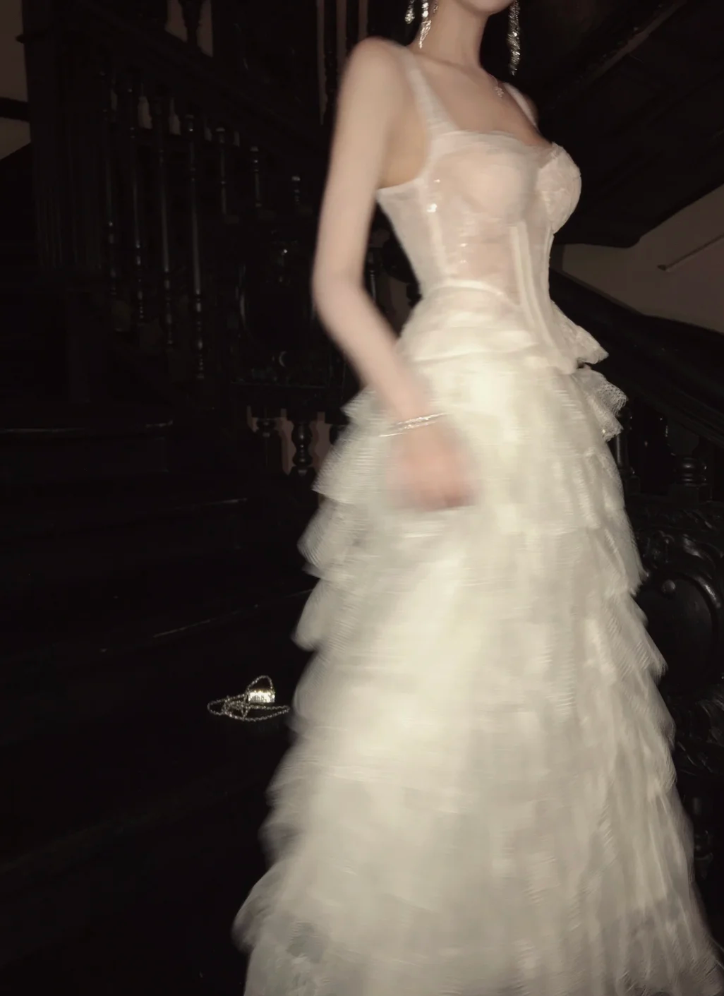 Pretty A Line Sweetheart Satin Tiered Tulle Without Sleeves Long Prom Dress, Evening Dress C6515