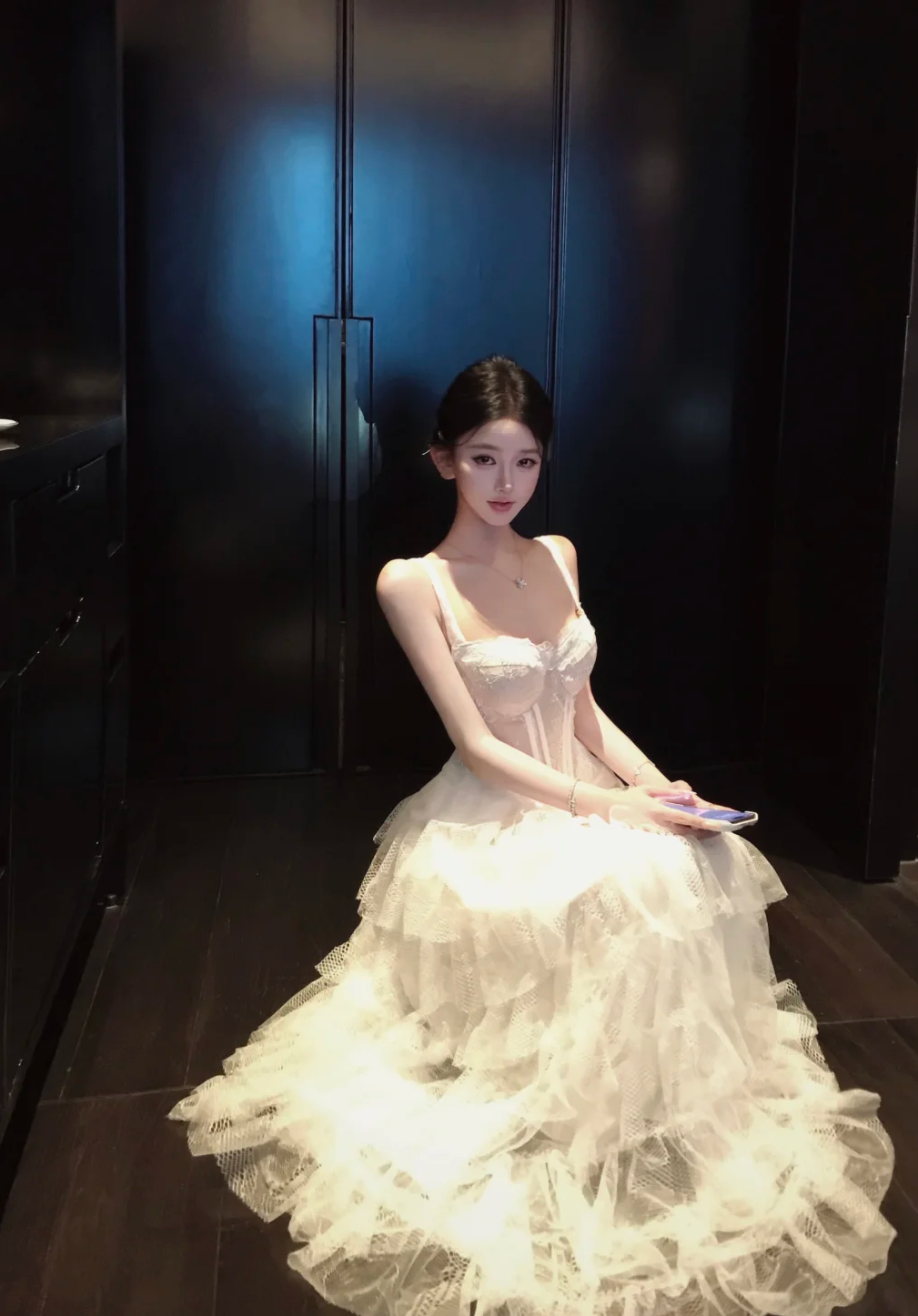 Pretty A Line Sweetheart Satin Tiered Tulle Without Sleeves Long Prom Dress, Evening Dress C6515