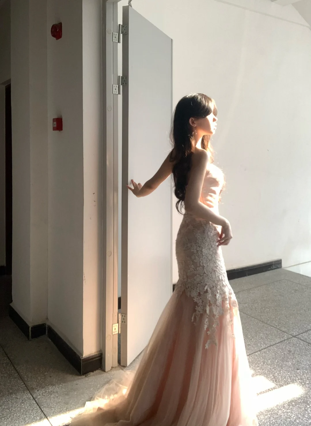 Elegant Mermaid Strapless Tulle Lace Without Sleeves Long Prom Dress, Evening Dress C6517