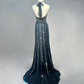 Gorgeous Mermaid Halter Sequin Beaded Without Sleeves Long Prom Dress, Evening Dress C6540