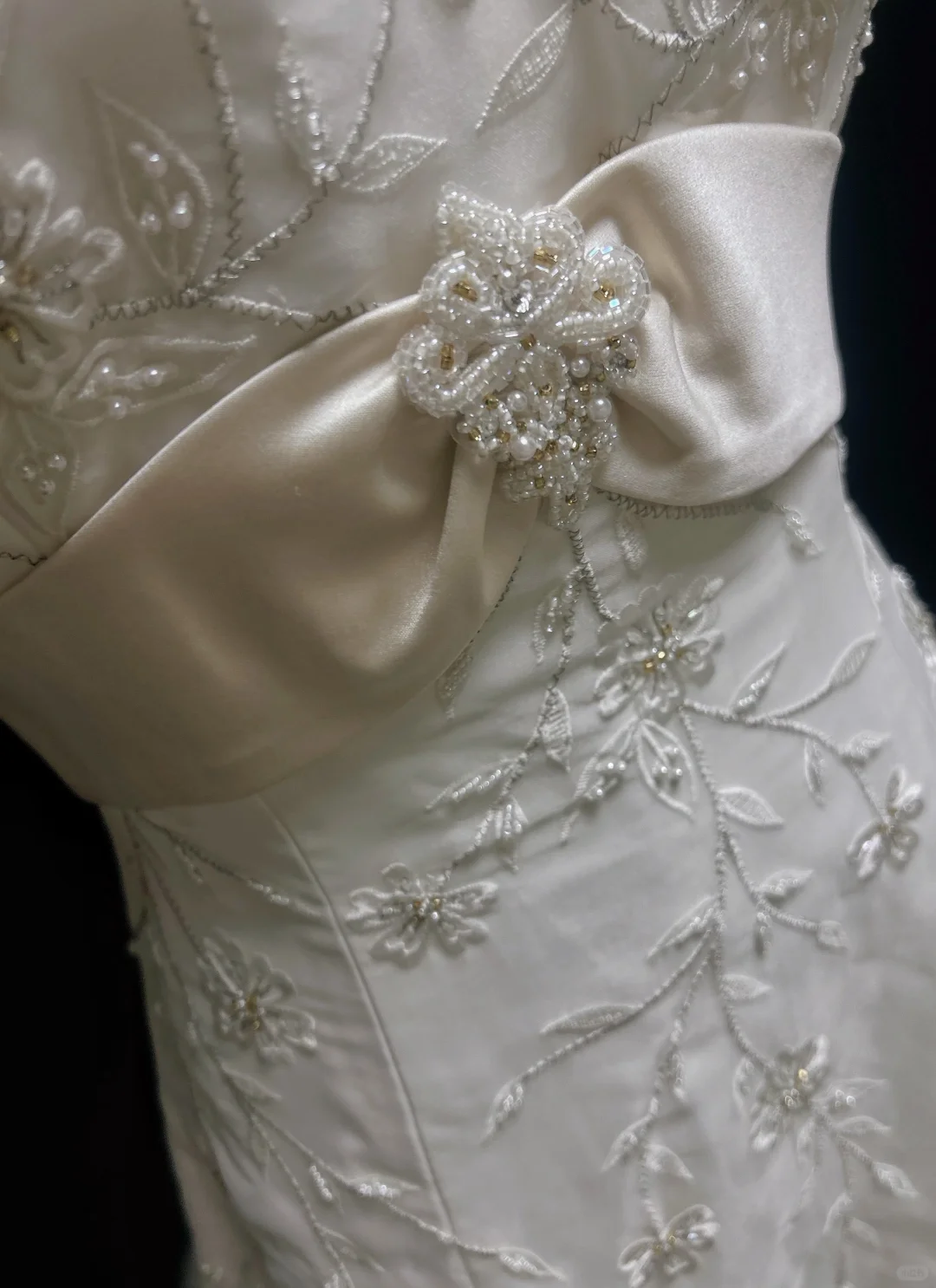 Pretty A Line Spaghetti Straps Satin Lace Beaded Without Sleeves Long Prom Dress, Evening Dress C6544